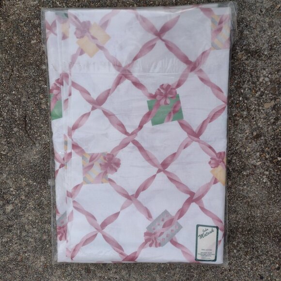 John Matouk 70” Round Cotton Tablecloth NWT Made in USA Novelty - Picture 5 of 6